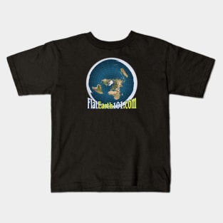 FlatEarth101.com - Flat Earth Map Kids T-Shirt